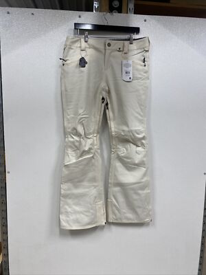 New Volcom Womens Species Stretch Soft Shell Snowboard Pants Large Bone #z3c
