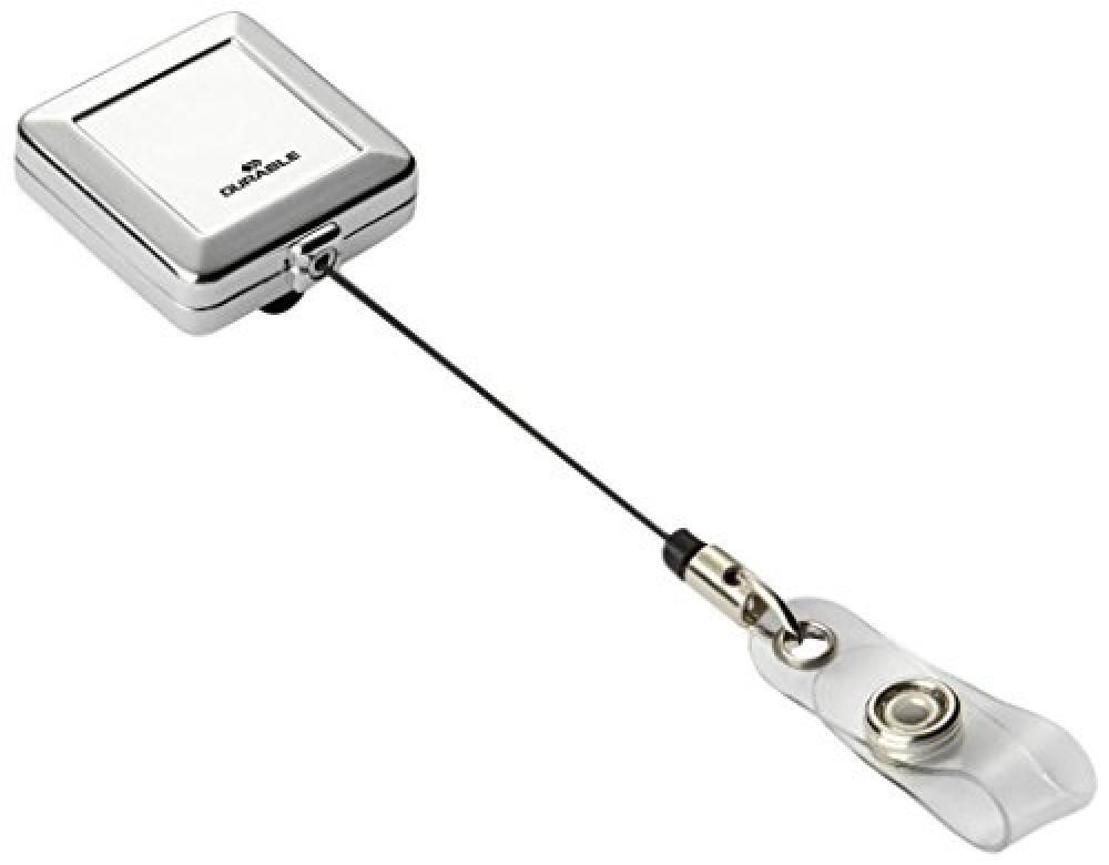 (TG. 10 Pezzi) Durable 832523 - Chiocciola Yo-Yo Cromata Quadro, Aggancio a Clip