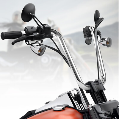 1-1/4″ Ape Hanger Handlebar For Harley Softail FLST & FXST – 12″/14″/16″/18″ Rise – Chrome Or Black