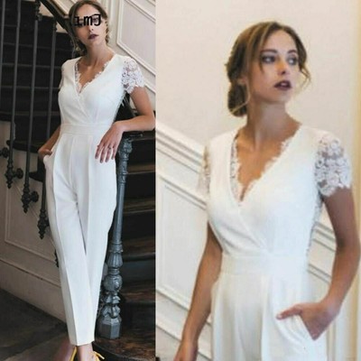 white formal jumpsuit