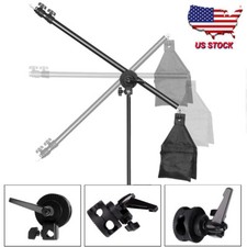 US 75 -135 cm Studio Light Stand Flash Softbox Telescopic Boom Arm with Sandbag