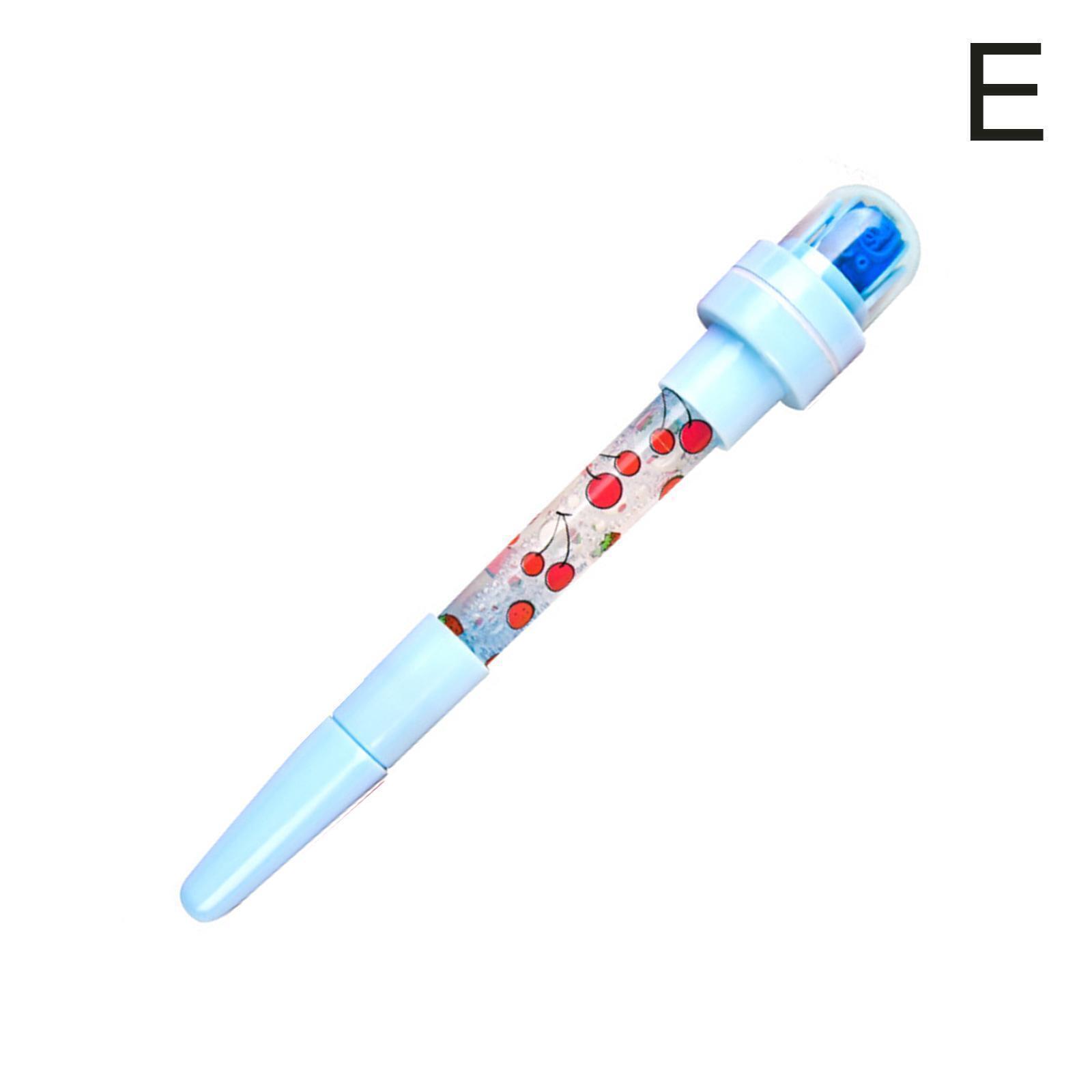 5 IN 1Bubble Ballpoint Pen Children Toys Seal Roller Stamp Light 