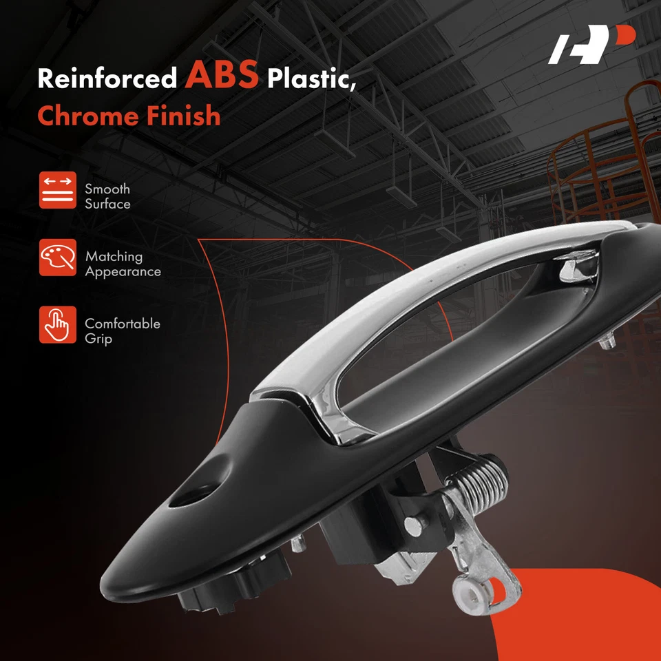 Maçaneta de porta externa cromada + preta driver dianteiro para Lincoln Town Car 2003-2011 - Imagem 3 de 4