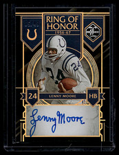 2023 LIMITED RING OF HONOR AUTOGRAPHS GOLD SPOTLIGHT #2 LENNY MOORE #D /49 COLTS