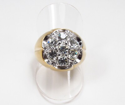 Vintage Vargas 18K Gold Electroplate Rhinestone Belcher