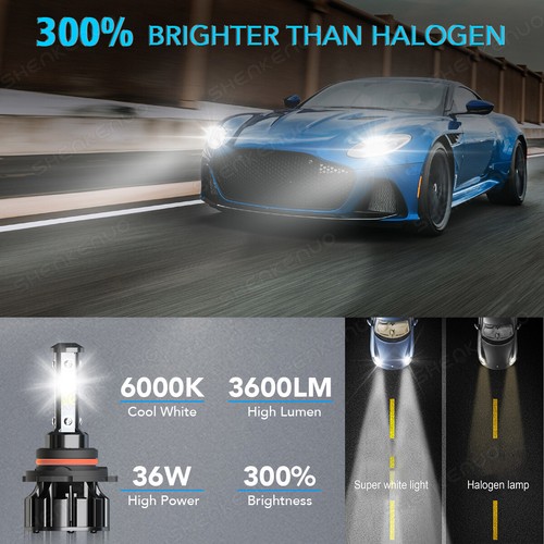 Faros LED 9012 6000K blancos haz alto/bajo para Chevy Impala 2014-2015 - Imagen 12 de 15