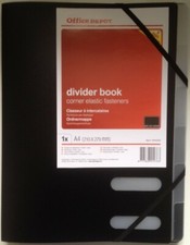 Image of Office Depot 6 Part Divider Book Polypropylene Black Size A4 (210mm x 279mm)