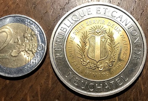 MÉDAILLE 150 ANS DE NEUFCHÂTEL. CONVERTIBLE 10 FRANCS SUISSE AVANT 1998 (596)