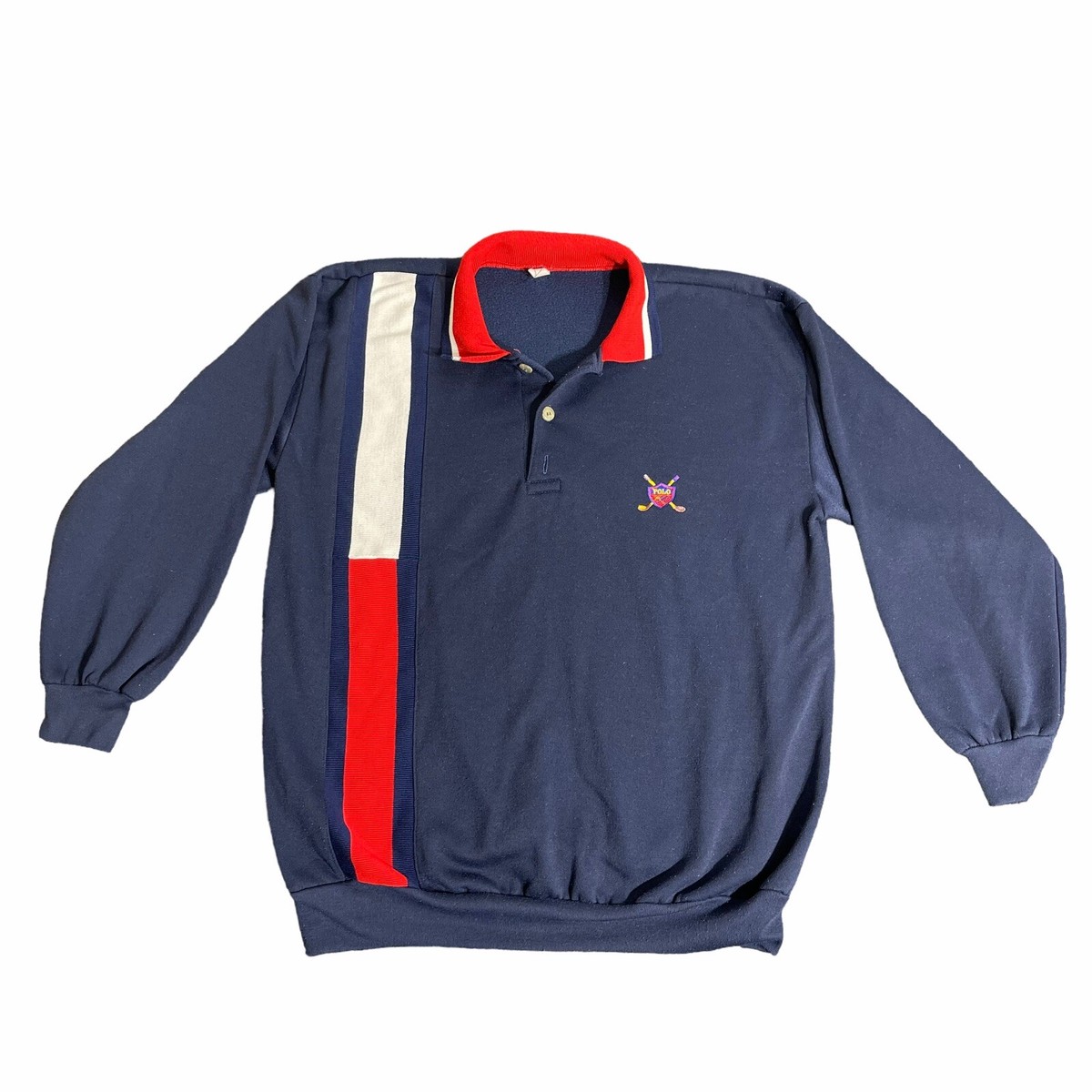 Vintage Polo Ralph Lauren Collared Sweater Golf Club Shield Vintage Polo Ralph Lauren Collared Sweater Golf Club Shield