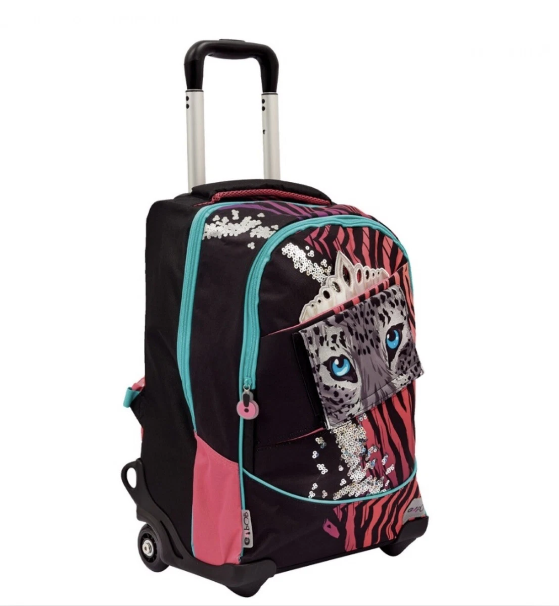 Zaino Trolley Con Ruote Per Scuola 31x21x46cm - 4 Modalità Cartella Unisex Con Coperchio Antipolvere - 2
