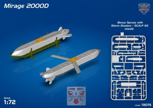 1/72 Modelsvit 72075 Mirage 2000D with SCALP EG missile Plastic model kit - Picture 16 of 16