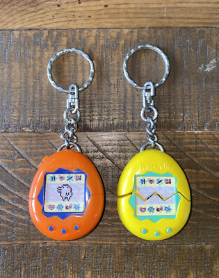x2 Lot 1997 Tamagotchi Keychains McDonald's Happy Meal Toys