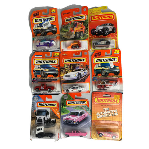Lot Of 9 Vintage Matchbox Cars / Speed Boat, 1955 Cadillac, 1962 Corvette - Picture 1 of 10