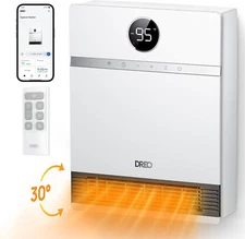 Dreo Wall-Mounted Smart Space Heater w Adjustable Temperature WH517AS