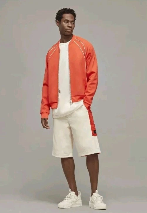 Mens Adidas Y-3 Yohji Yamamoto Bermuda Shorts Ivory HZ8815 Size 2XLARGE