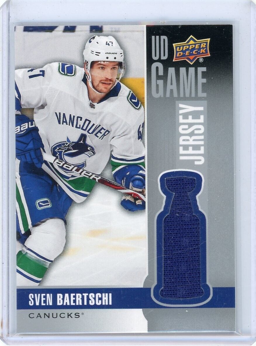 Sven Baertschi 2019-20 Upper Deck Series 1 Game Jersey GJ-SV Sven Baertschi 2019-20 Upper Deck Series 1 Game Jersey GJ-SV