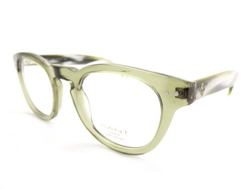 Gant Round Glasses Frame Crystal Olive/ Green Horn 46mm RXSpectacles Gr REED OL - Picture 1 of 4