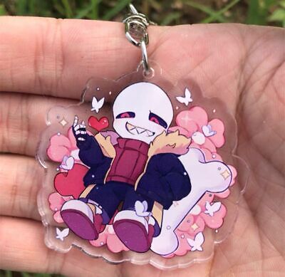 Anime Undertale Sans Papyrus Killer Horror Dust Fell Keychain Cosplay  Acrylic Key Chain Pendant Keyring Props