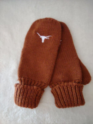 Women's  Brown Rust Mittens Size Large warm Knit