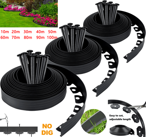Flexible Lawn Edging Border DIY Bed Border Grass Garden Flower Bed Fence Outdoor - Picture 2 of 23