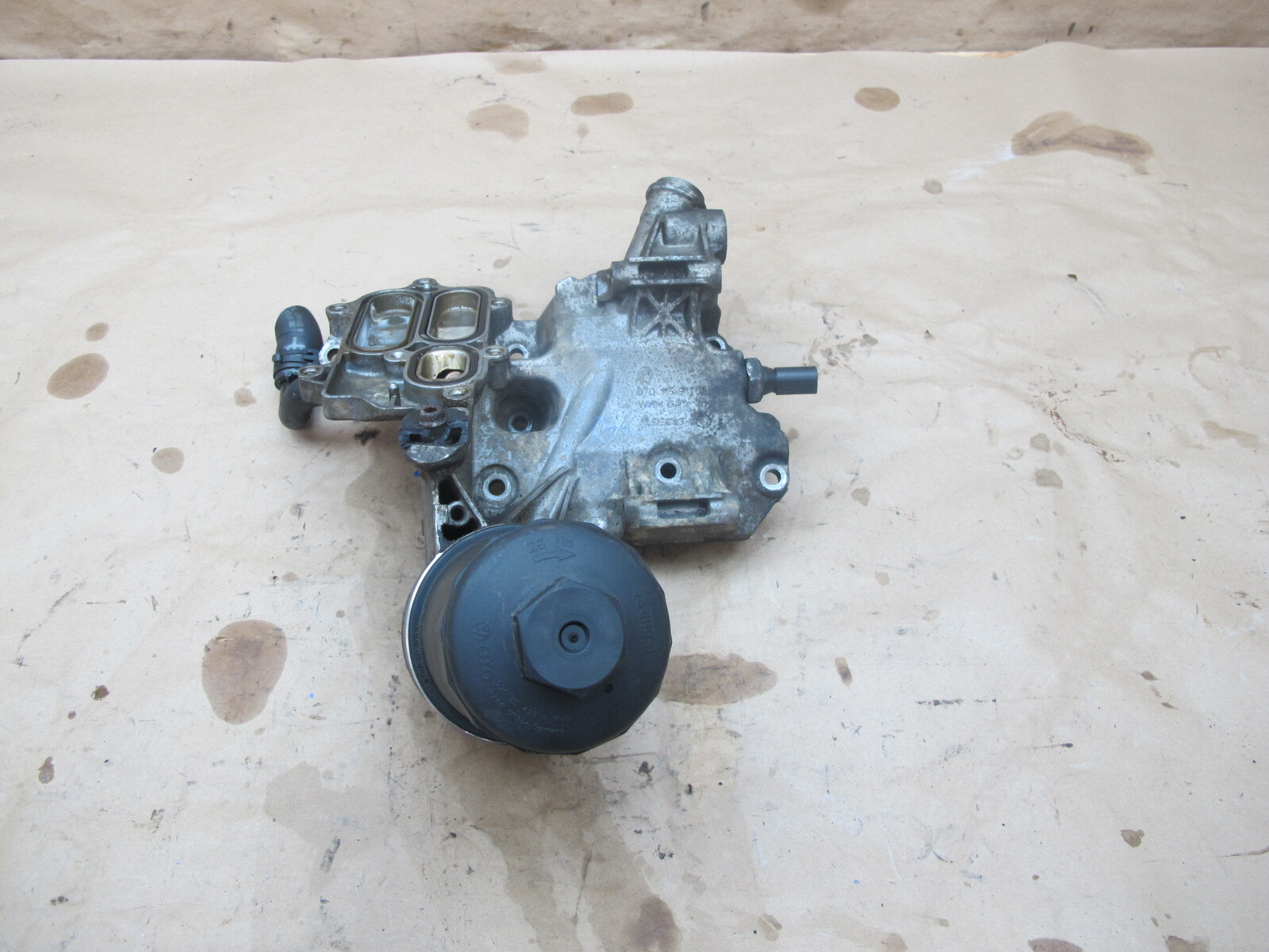 03-10 BENTLEY CONTINENTAL GTC GT FLYING SPUR 6.0L ENGINE OIL FILTER HOUSING