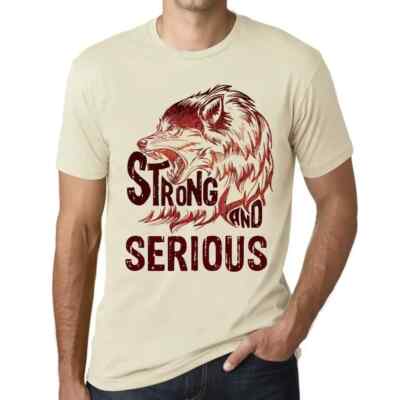 ULTRABASIC Homme Tee-Shirt Loup Fort Et Sérieux Strong Wolf And Serious T-Shirt