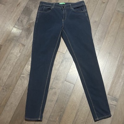 United Colors of Benetton Skinny Stretch Jeans Womens Size 31 Blue Mid Rise LN