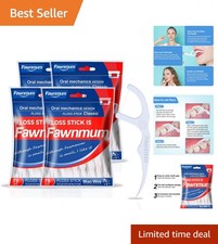 Essential 300 Count Floss Picks - Strong  Portable Dental Cleaners for Adults