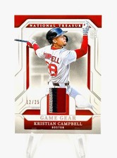 2025 National Treasures Kristian Campbell Game Gear Swatches /25 RC Red Sox