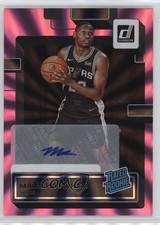 2022-23 Donruss Rated Rookie Holo Pink Laser Signatures Malaki Branham Auto k7n