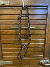 Briglia inglese imbottita Cob rimovibile flash marrone