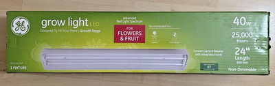 GE 40W LED Grow Light Fixture for Flowers & Fruit - 24  - Advanced Red Spectrum