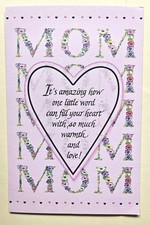 MOM You're Amazing /Happy Birthday Greeting Card Large incl. Envelope 5.5 8" 