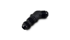Vibrant -3AN Bulkhead Adapter 45 Degree Elbow Fitting - Anodized Black Only