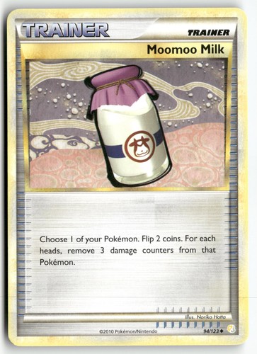 Moomoo Milk 94/123 Pokemon English HeartGold & SoulSilver 2010