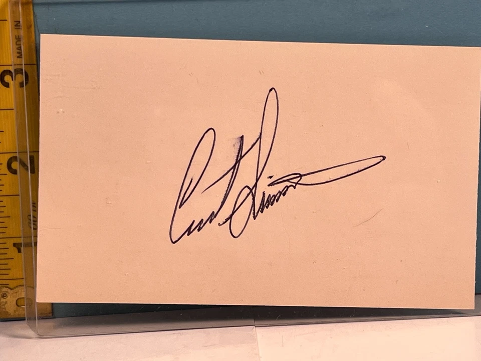 Curt Simmons St. Louis Cardinals Baseball Player Autographed Index Card - Image 2 of 2