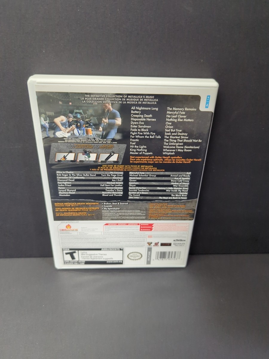 Guitar Hero Metallica Nintendo Wii Complete In Box CIB Game