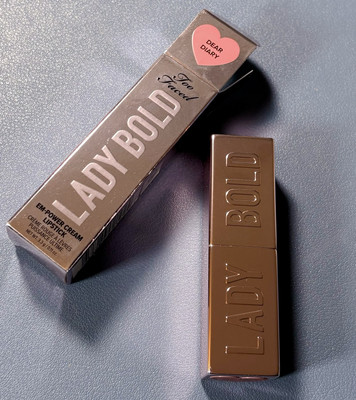 Too Faced Lady Bold EM-Power Cream Lipstick DEAR DIARY Size 3.3 g / 0.11 oz New