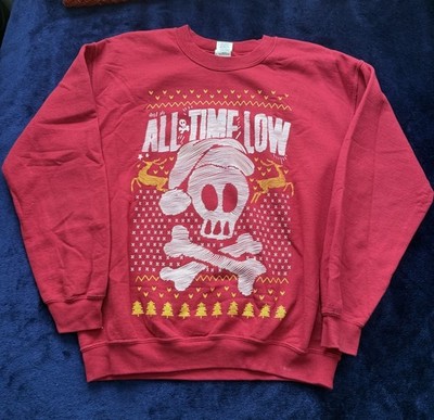 Rare Y2K 2000s All Time Low Christmas Size M Pullover Sweatshirt Band Xmas
