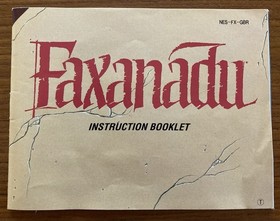 NES ~ FAXANADU ~ Nintendo Game NES-FX-GBR Game Cart Sleeve Inst Boxed Pal