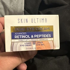 Skin Ultima Dual Eye Cream Advanced Retinol and Peptides 2x .34fl Oz