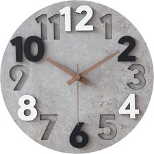 Stellarize Wanduhr Ohne Tickger&auml;usche 30cm Holz Zifferblatt Modern