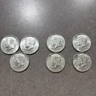 3-1965, 2-1966, 2-1969 50C Kennedy Half Dollars.  Very Good Condition.