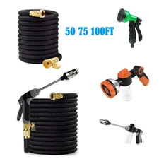50FT 100FT 5X Stronger Deluxe Heavy Duty Expandable Flexible Garden Water Hose