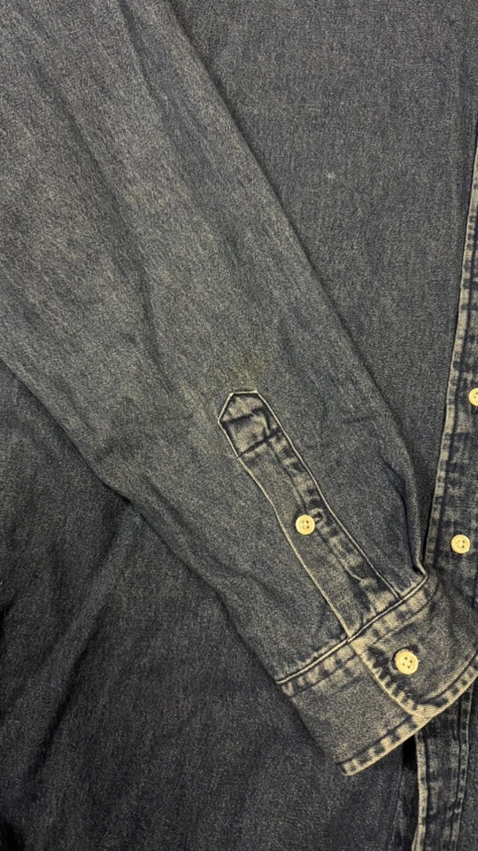 Vintage Ralph Lauren Shirt Mens XL Blue Denim Blaire Button Down Long Sleeve - Image 3 of 3