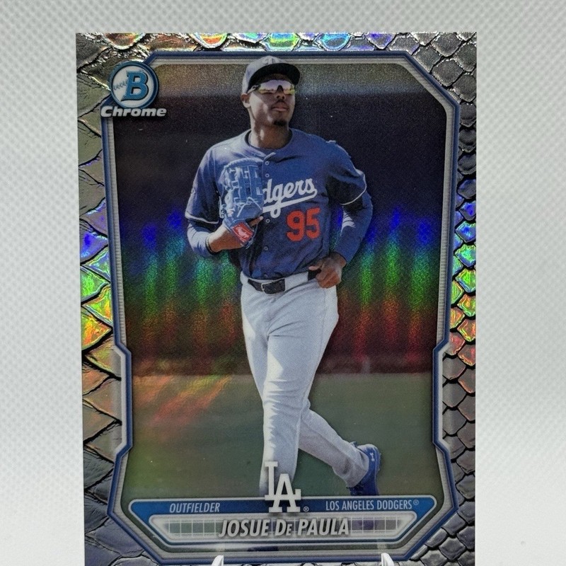 Topps 2026 Bowman Chrome Prospects Josue De Paula #BCP-83 Dodgers Reptilian 
