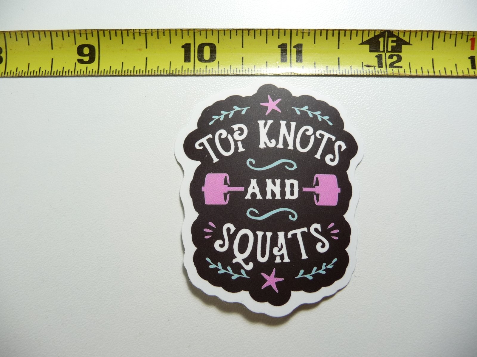 Strong Gym Girl Top Knots & Squats Decal Sticker for Fitness Motivation