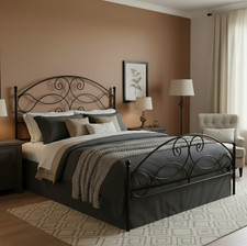 Letto Matrimoniale Gentjana Ferro Battuto Design Moderno Aessegi Italy