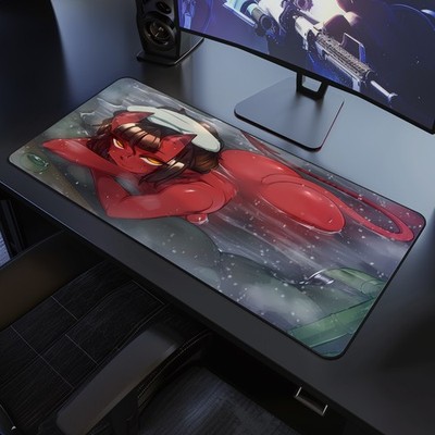 meru様 Meru the Succubus Desk Mat, Demon Mousepad XL XXL, Gift for Anime