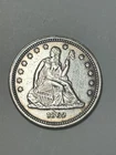 1862 SEATED LIBERTY Quarter Dollar XF details nice!